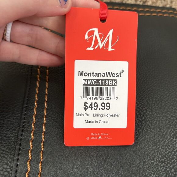 Montana West Black and Brown Shoulder Bag - Picture 10 of 14